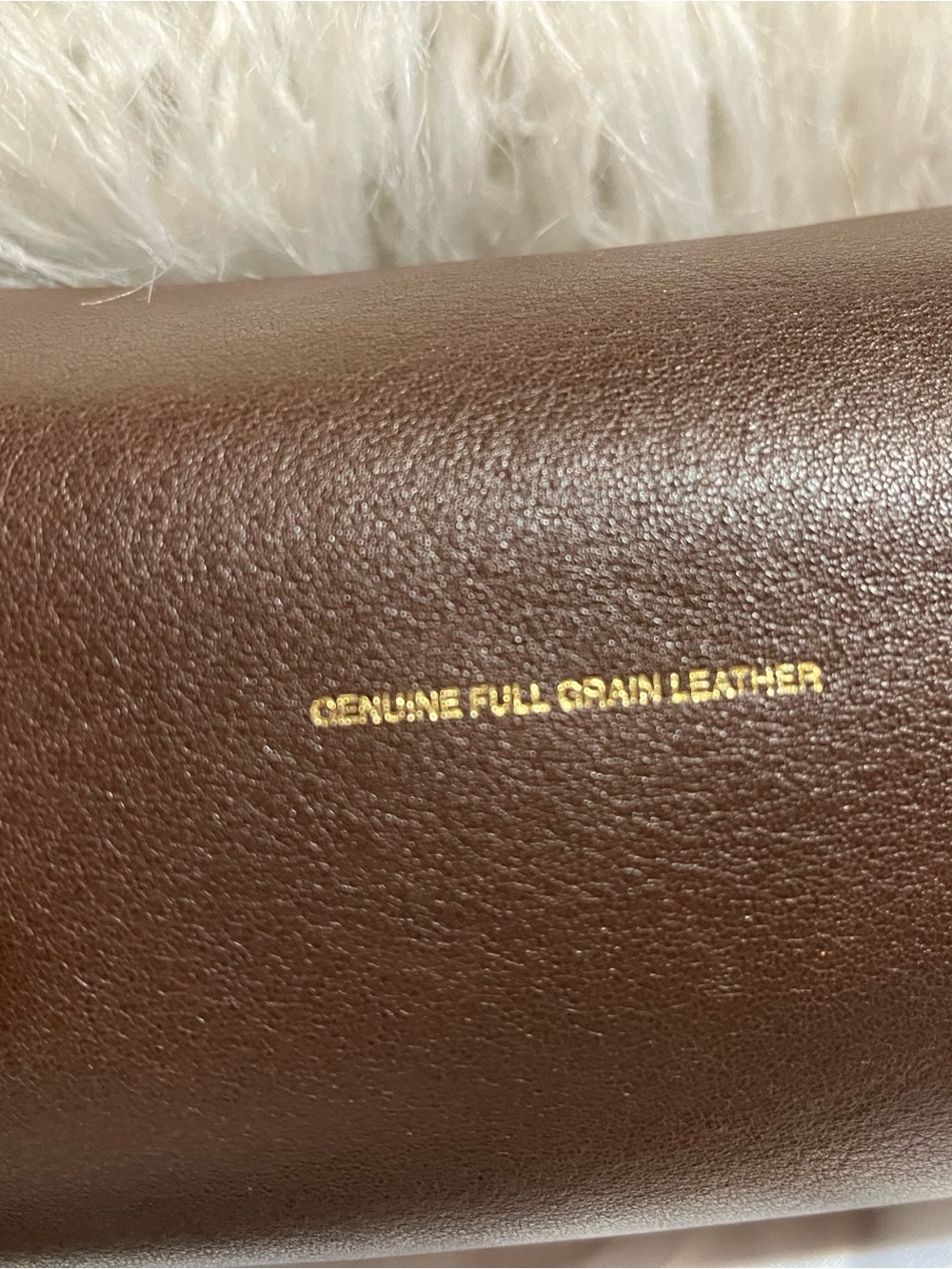 Coach Brown Leather Barrel Pouch with Gold Stamp - Picture 3 of 4